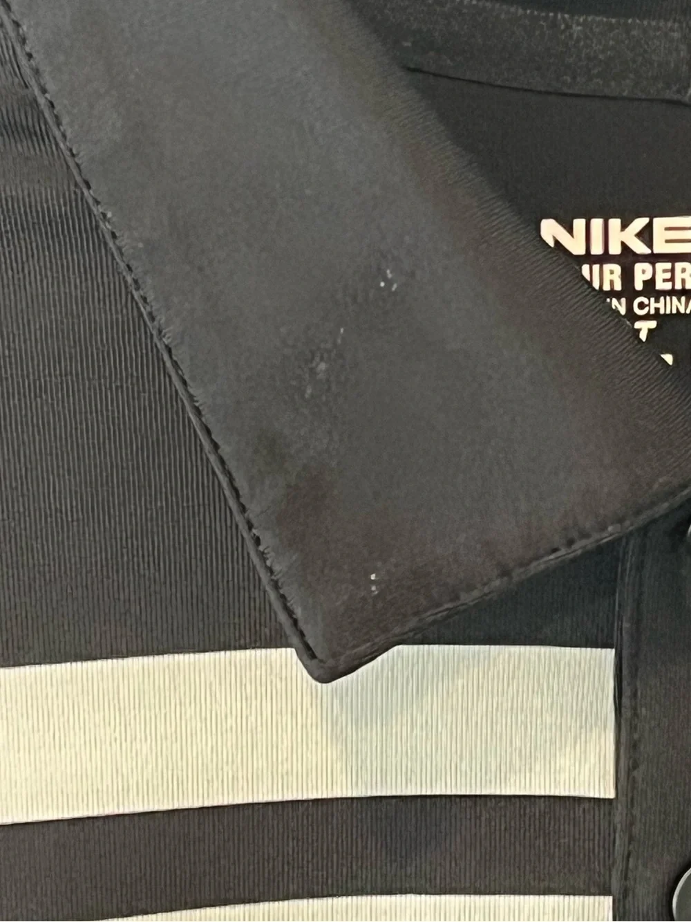 Nike Dri-Fit Tour Performance Golf Polo Men’s Large Black Purple Blue Striped